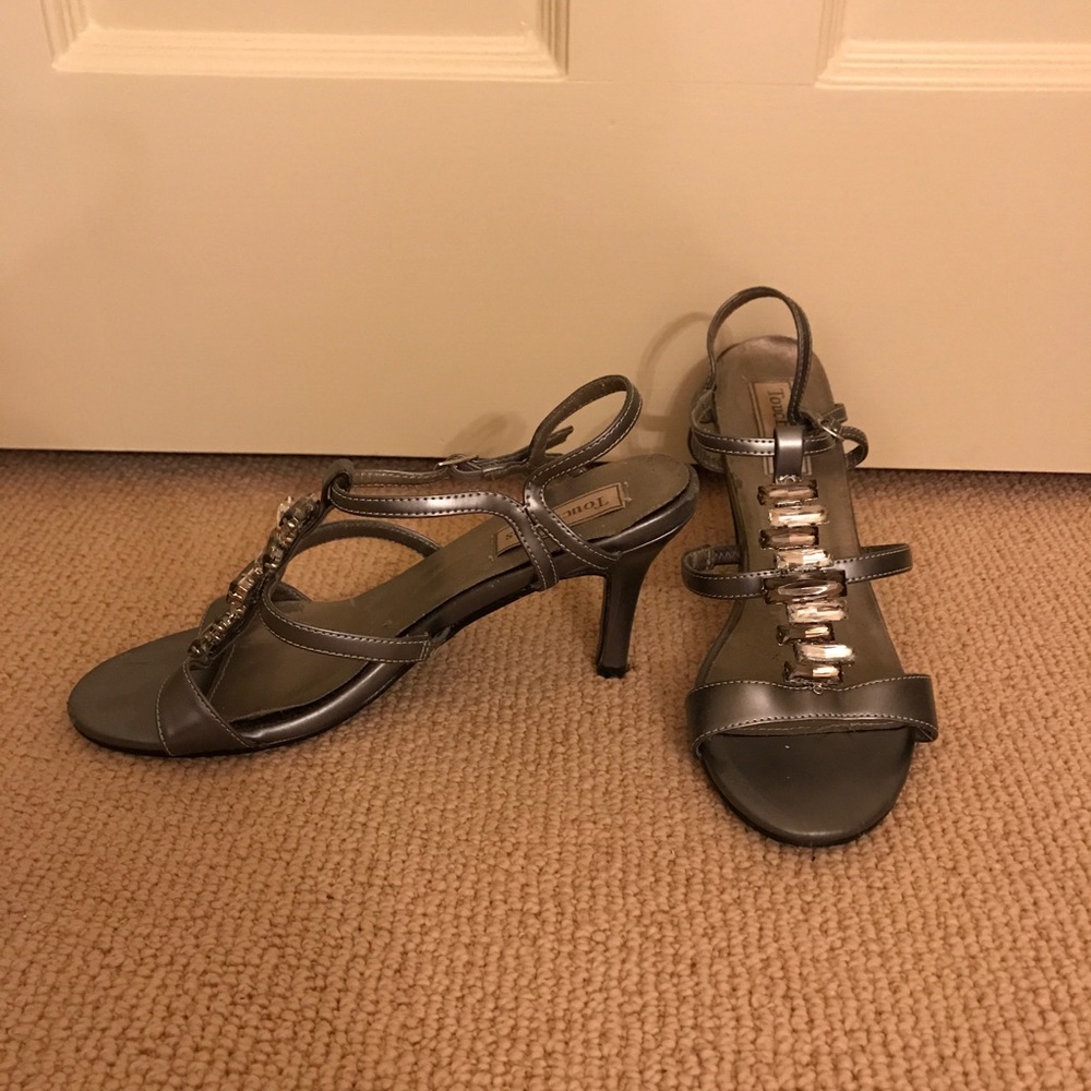 Formal heels with rhinestone details